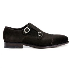 Prime Shoes klassischer Monk Doppelmonk Dunkelbraun Suede...