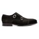 Prime Shoes klassischer Monk Doppelmonk Dunkelbraun Suede Espresso Rahmengenäht aus feinstem Kalbsveloursleder Größe 11 / 46