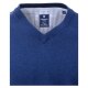 REDMOND Casual Herren Pullover Langarm V-Neck Comfort Mittelblau L