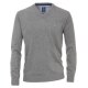 REDMOND Casual Herren Pullover Langarm V-Neck Comfort Grau L