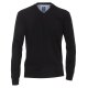 REDMOND Casual Herren Pullover Langarm V-Neck Comfort Schwarz L