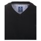 REDMOND Casual Herren Pullover Langarm V-Neck Comfort Schwarz L