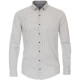 REDMOND City Herren Businesshemd Langarm Button-Down-Kragen Variomanschette Slim Fit Baumwollmix Print Weiß M