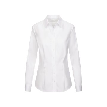 Seidensticker CITY-BLUSE Damen Bluse Langarm Kent Slim-Fit Weiß