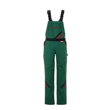 PLANAM Damen Latzhose HIGHLINE Grün/Schwarz/Rot