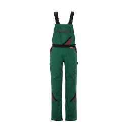 PLANAM Damen Latzhose HIGHLINE Grün/Schwarz/Rot