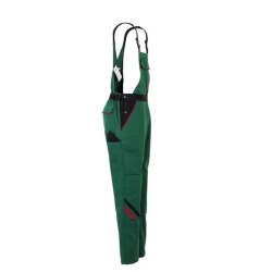 PLANAM Damen Latzhose HIGHLINE Grün/Schwarz/Rot