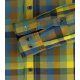 REDMOND Casual Herren Freizeithemd Langarm Button-Down-Kragen Comfort Fit Baumwolle kariert Gelb/Blau/Grün
