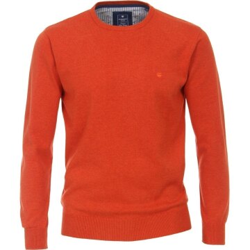 REDMOND Casual Herren Pullover Langarm Rundhals Comfort Orange