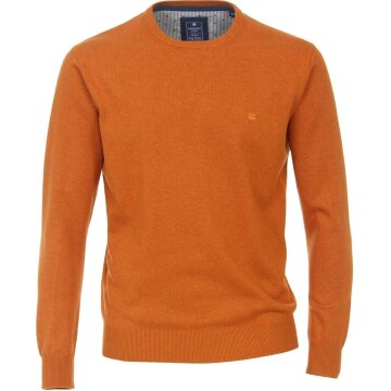REDMOND Casual Herren Pullover Langarm Rundhals Comfort Orange