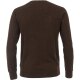 REDMOND Casual Herren Pullover Langarm Rundhals Dunkelbraun
