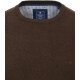 REDMOND Casual Herren Pullover Langarm Rundhals Dunkelbraun