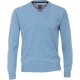 REDMOND Casual Herren Pullover Langarm V-Neck Comfort Hellblau