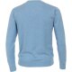 REDMOND Casual Herren Pullover Langarm V-Neck Comfort Hellblau