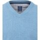 REDMOND Casual Herren Pullover Langarm V-Neck Comfort Hellblau