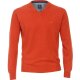 REDMOND Casual Herren Pullover Langarm V-Neck Comfort Orange