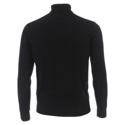 REDMOND Casual Herren Pullover Langarm Rollkragen Schwarz