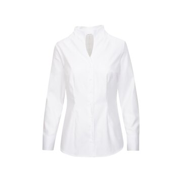 Seidensticker CITY-BLUSE Damen Bluse Langarm Kelch Slim-Fit Weiß 38