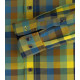 REDMOND Casual Herren Freizeithemd Langarm Button-Down-Kragen Comfort Fit Baumwolle kariert Gelb/Blau/Grün XL