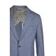 Atelier Torino VINTAGE WEDDING Einreiher Sakko 38952 Super Slim Fit Blau 74% Schurwolle/24% Baumwolle/2% Elasthan 821771/30