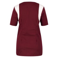 beb MEDIZIN/PFLEGE Damen KASACK Kurzarm V-Neck Weinrot...