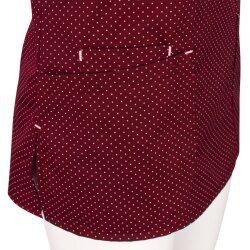 beb MEDIZIN/PFLEGE Damen KASACK Kurzarm V-Neck Weinrot gepunktet