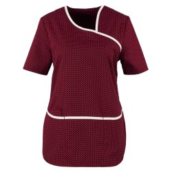 beb MEDIZIN/PFLEGE Damen KASACK Kurzarm V-Neck Weinrot...