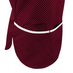 beb MEDIZIN/PFLEGE Damen KASACK Kurzarm V-Neck Weinrot gepunktet