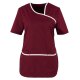 beb MEDIZIN/PFLEGE Damen KASACK Kurzarm V-Neck Weinrot gepunktet