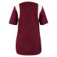 beb MEDIZIN/PFLEGE Damen KASACK Kurzarm V-Neck Weinrot gepunktet