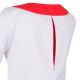beb MEDIZIN/PFLEGE Damen KASACK Kurzarm V-Neck Stretch Weiß/Rot
