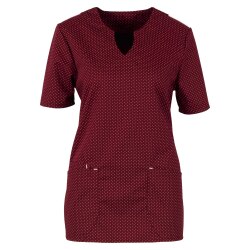 beb MEDIZIN/PFLEGE Damen KASACK Kurzarm V-Neck Weinrot...