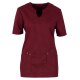 beb MEDIZIN/PFLEGE Damen KASACK Kurzarm V-Neck Weinrot gepunktet L