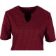 beb MEDIZIN/PFLEGE Damen KASACK Kurzarm V-Neck Weinrot gepunktet L
