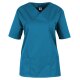 beb MEDIZIN/PFLEGE Damen KASACK Kurzarm V-Neck Baumwollmix Petrol