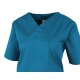 beb MEDIZIN/PFLEGE Damen KASACK Kurzarm V-Neck Baumwollmix Petrol