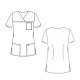 beb MEDIZIN/PFLEGE Damen KASACK Kurzarm V-Neck Baumwollmix Petrol