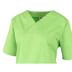 beb MEDIZIN/PFLEGE Damen KASACK Kurz V-Neck Baumwollmix Apfelgrün