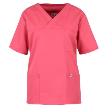 beb MEDIZIN/PFLEGE Unisex KASACK Kurz V-Neck TENCEL Pink