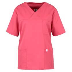 beb MEDIZIN/PFLEGE Unisex KASACK Kurz V-Neck TENCEL Pink
