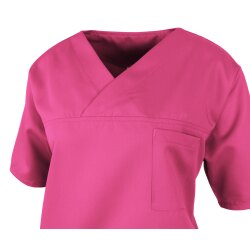 beb MEDIZIN/PFLEGE Unisex KASACK Kurz V-Neck TENCEL Pink