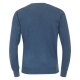 REDMOND Casual Herren Pullover Langarm Rundhals Mittelblau