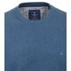 REDMOND Casual Herren Pullover Langarm Rundhals Mittelblau
