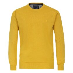 REDMOND Casual Herren Pullover Langarm Rundhals Comfort Gelb