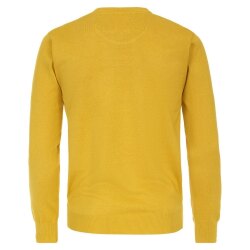 REDMOND Casual Herren Pullover Langarm Rundhals Comfort Gelb