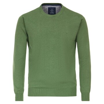 REDMOND Casual Herren Pullover Langarm Rundhals Comfort Grün