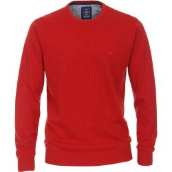 REDMOND Casual Herren Pullover Langarm Rundhals Comfort Rot