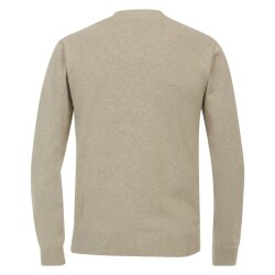 REDMOND Casual Herren Pullover Langarm V-Neck Comfort Beige