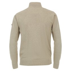 REDMOND Casual Herren Strick-Troyer Comfort Baumwolle Beige