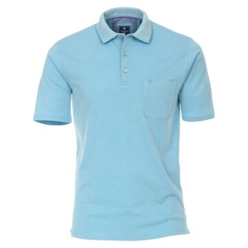 REDMOND Casual Herren Polo-Shirt Kurzarm Regular-Fit Jersey Türkis